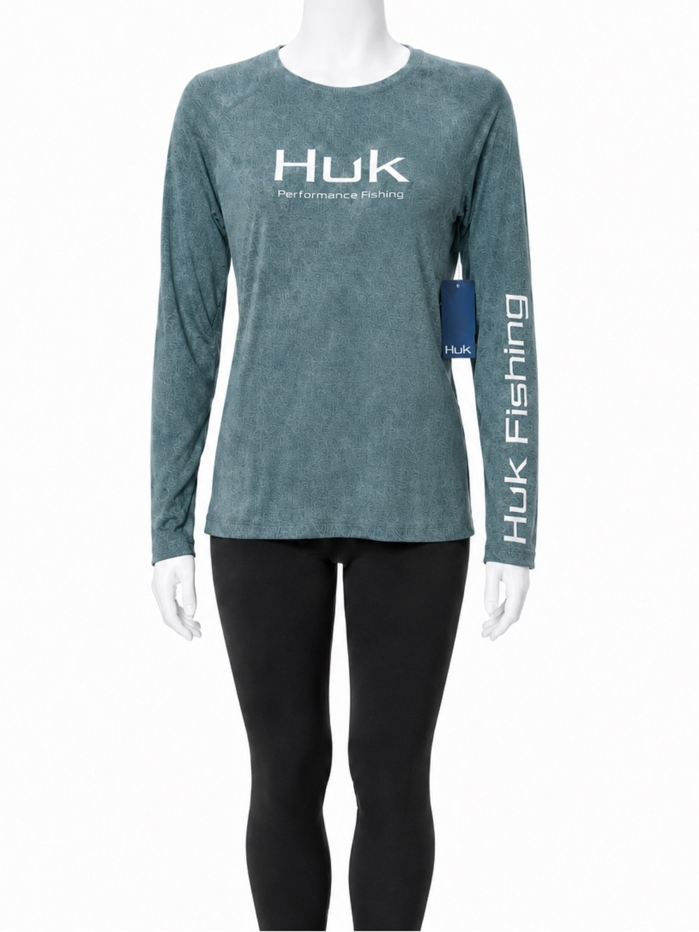 Huk Pursuit Heather Crew LS Women’s Small NWT UPF 50 Fishing Performance Shirt